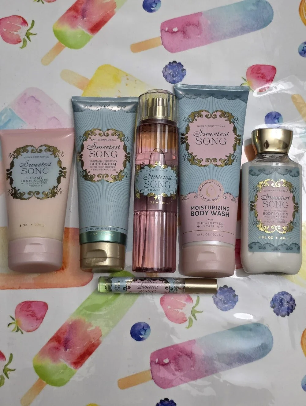 Bath & Body Works Sweetest Song 6pc Moisturizing Body Care Set NEW